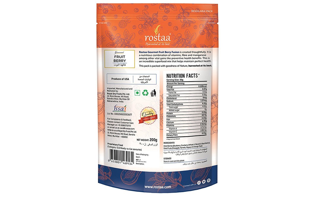 Rostaa Fruit Berry    Pack  200 grams